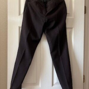 Express Editor Dress Ankle Pants - 4R - Burgundy Print